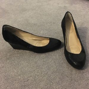 Black Calvin Kline wedges
